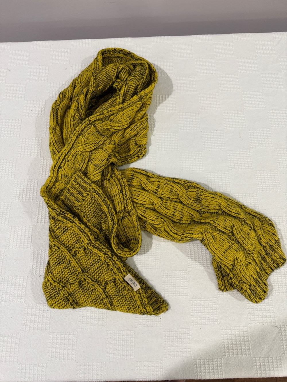 Kenzo Scarf yellow and black - Picture 3 of 3